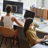 Generation Z's job expectations. Young people working in a company.