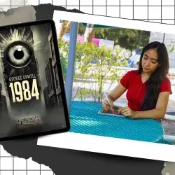 Estudiante diseña portada de libro 1984