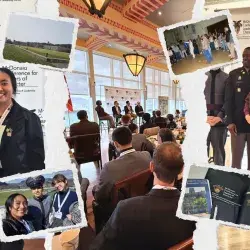 Antonieta Rodríguez, alumna del Tec Puebla, durante su participación en la McDonald Conference for Leaders of Character en Estados Unidos.