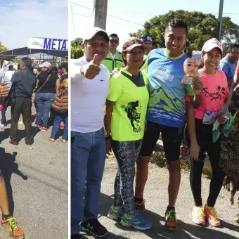 Bernabé, en la carrera del Carnaval Zoque Coiteco 2017