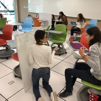 Trabajando en equipo para encontrar las mejores propuestas. 